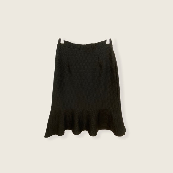 Mandy Evans Black Waffle Knit Crepe Peplum Skirt - Picture 8 of 9
